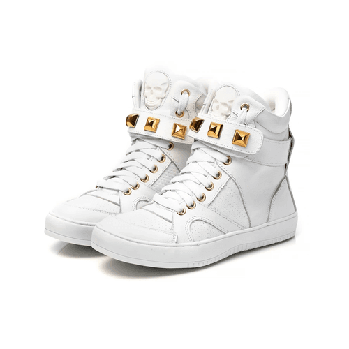 Tenis Sneaker Bawmi Cano Alto Feminino Branco com ... - ESTILODR