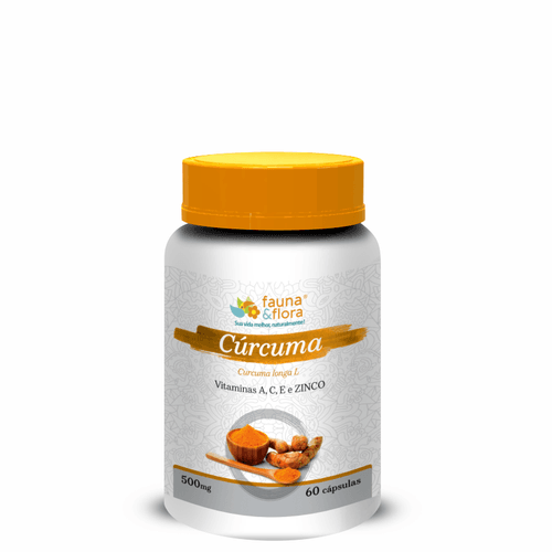 Cúrcuma 500mg 60 caps - Fauna e Flora l Sua Loja Online de Produtos Naturais