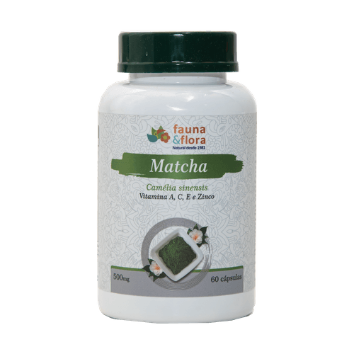 Matchá com Vitaminas A, C, E e Zinco 500mg 60 cáps... - Fauna e Flora l Sua Loja Online de Produtos Naturais