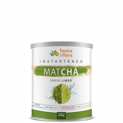 Chá Instantâneo de Matchá sabor Limão 200g - Fauna e Flora l Sua Loja Online de Produtos Naturais