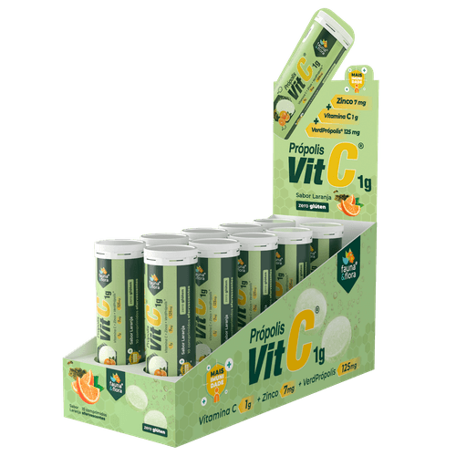 Própolis Vit C - Vitamina C 1g + Zinco 7mg + Verdp... - Fauna e Flora l Sua Loja Online de Produtos Naturais