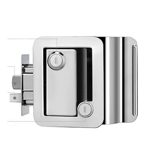 Fechadura para Porta De Entrada Motorhome CROMADO Modelo Americana