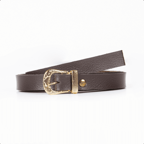 Cinto Feminino Fivela com Detalhes Marrom - Immateriale Bolsas