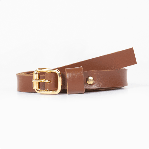Cinto Feminino Fino Caramelo - Immateriale Bolsas