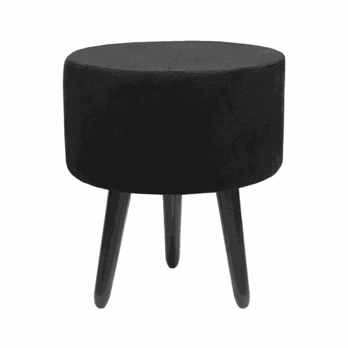 Puff Decorativo Retrô Preto Incasa Móveis