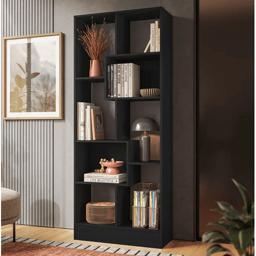 Multiuso Livreiro com 8 nichos 4815 Preto