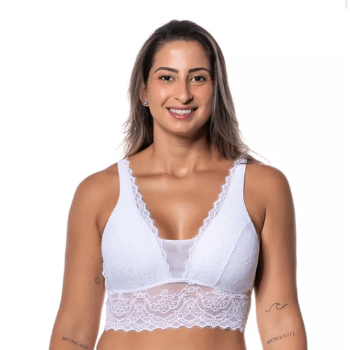 TOP RENDA COM BOJO MACIO SEM FECHO - BRANCO - 0501... - Loik