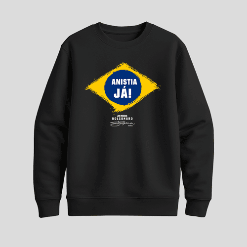 Moletom Parabello Anistia Já Preto - PARABELLO
