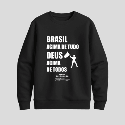 Moletom Parabello Brasil Acima de Tudo Preto - PARABELLO