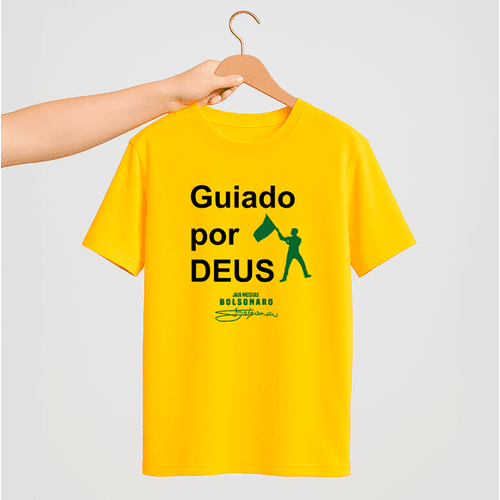 Camiseta Parabello Guiado por Deus Amarela - PARABELLO