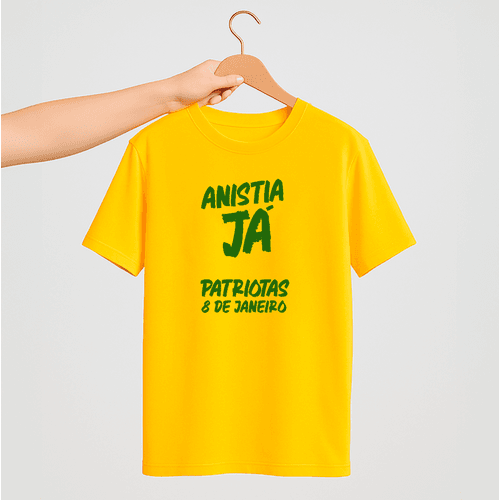 Camiseta Parabello Patriotas Anistia Já Amarela - PARABELLO