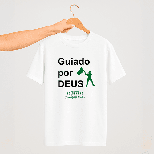 Camiseta Parabello Guiado por Deus Branca - PARABELLO
