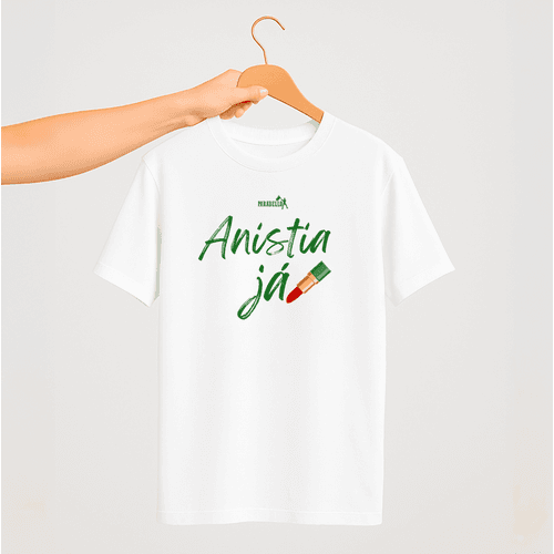 Camiseta Parabello Batom Anistia Já Branca - PARABELLO