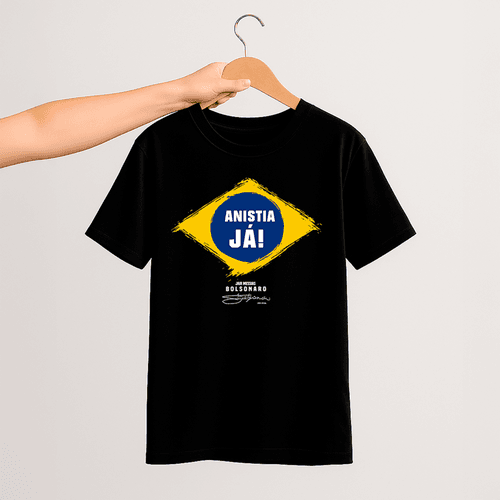 Camiseta Parabello Anistia Já Preta - PARABELLO