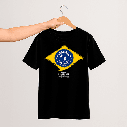 Camiseta Parabello Brasil Forte Preta - PARABELLO