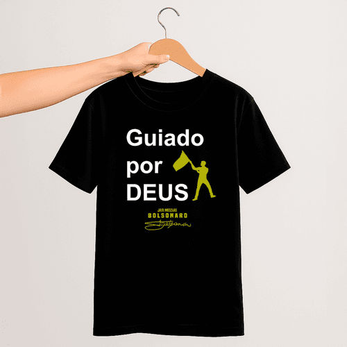 Camiseta Parabello Guiado por Deus Preta - PARABELLO