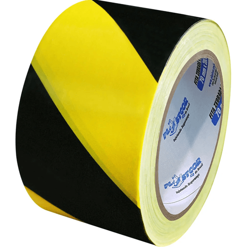 Fita Zebrada Preto e Amarelo 200m 700.00082 Plastcor - Mabore