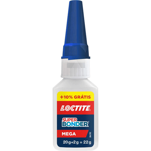 Adesivo Instantaneo 22g Mega Loctite Super Bonder 2852356 - Mabore