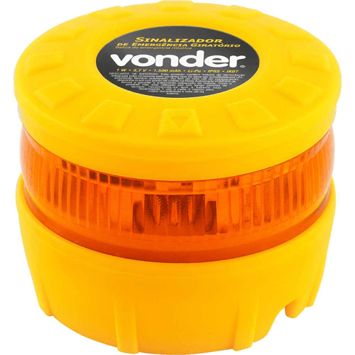 Sinalizador Recarregável de Emergência Led 3,4W 8075037075 V... - Mabore