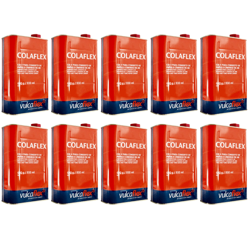 Kit 10 Colas Pretas 690g Colaflex Vulcaflex - Mabore