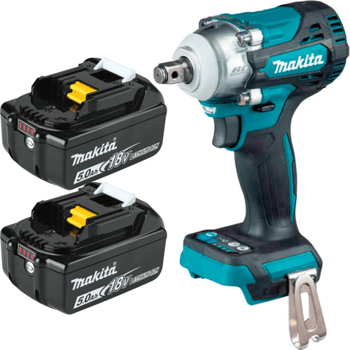 Chave de Impacto 1/2 Pol DTW300 + 2 Baterias 18V 5Ah Makita - Mabore