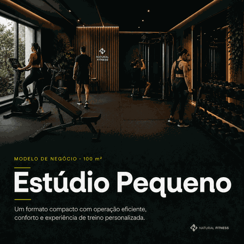 Studio de Personal de 100 m² | Projeto Fitness - Studio-100m - NATURAL FITNESS