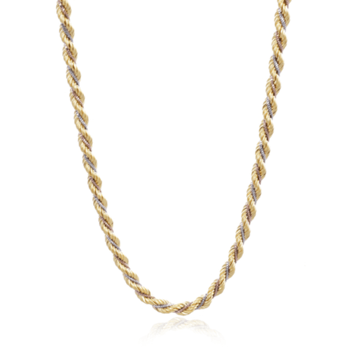 Corrente Torcida Tricolor em Ouro 18k - NORTHOFF - Sonhos em Ouro 18k!