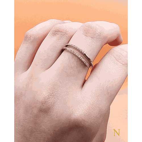 Anel Moderno em Ouro Branco 18k - NORTHOFF - Sonhos em Ouro 18k!