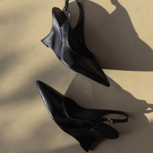 Sapato Slingback Jade Preto - Rafaela Salomão