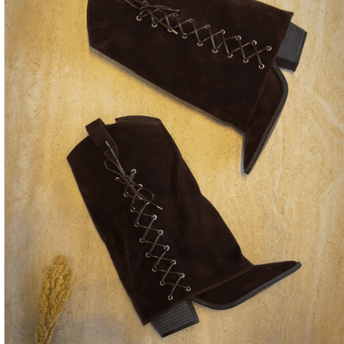 Bota Virginia Marrom - Rafaela Salomão