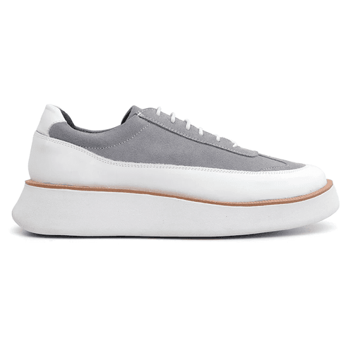 Tenis Casual Camurça Grafite Branco Oliver Bernott... - Bernotte