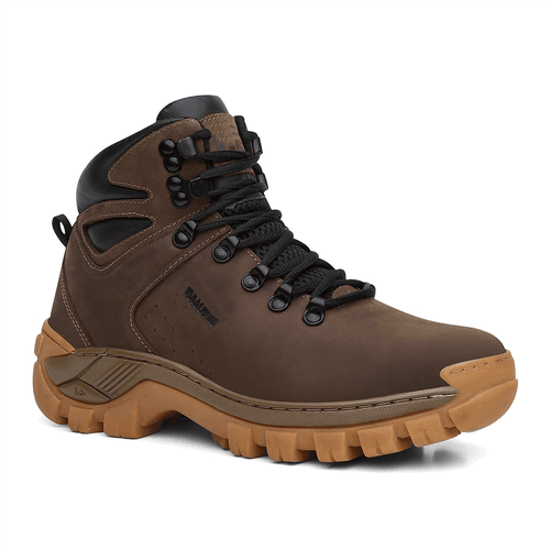 Bota Coturno Couro Legítimo Arizona Marrom Masculi... - ROTA SHOES