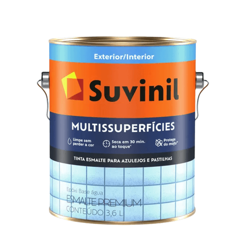 TINTA 3,6L SUVINIL MULTISSUPERFÍCIES ACETINADO BRANCO - EPOXI BASE D'ÁGUA