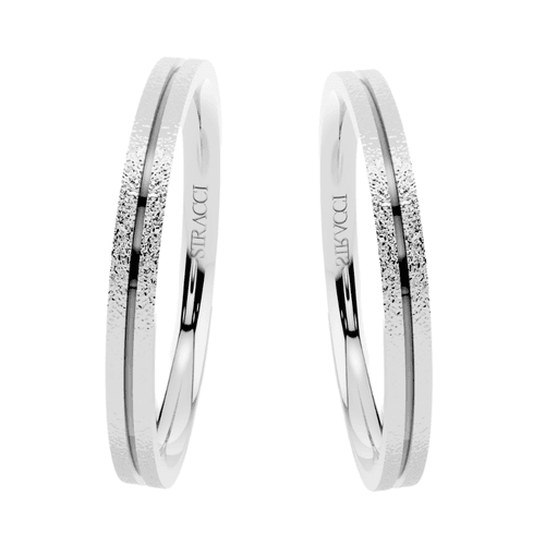 Par de Alianças Eros em Prata 950 - 2mm - PAERPR95... - Stracci