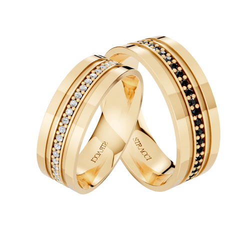 Par de Alianças Splendore em Ouro Amarelo 18k - 10... - Stracci