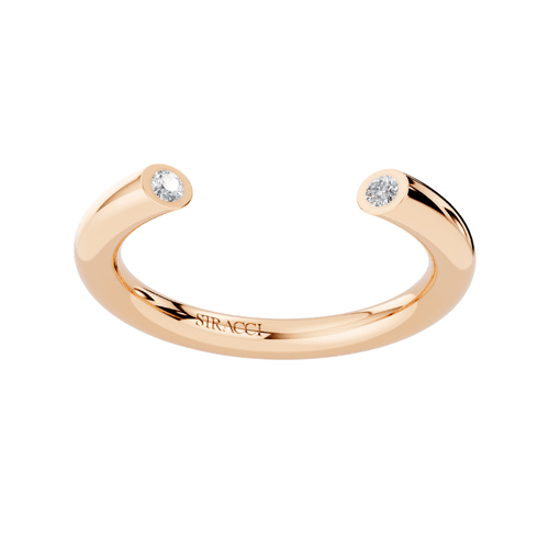 Anel Tagliato em Ouro Rosé 18k com Diamantes - ATG... - Stracci