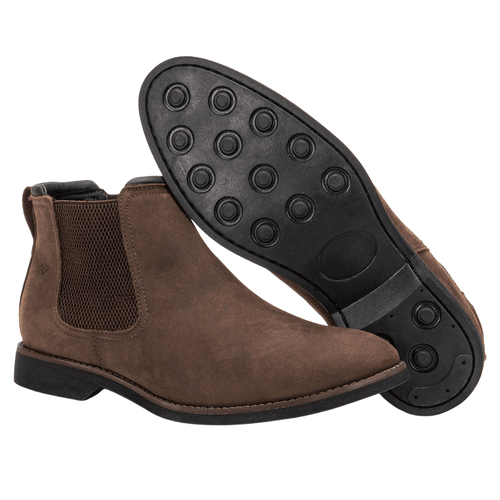 252LC-Botina Chelsea Masculina couro natural mustg... - Terra dos Calçados