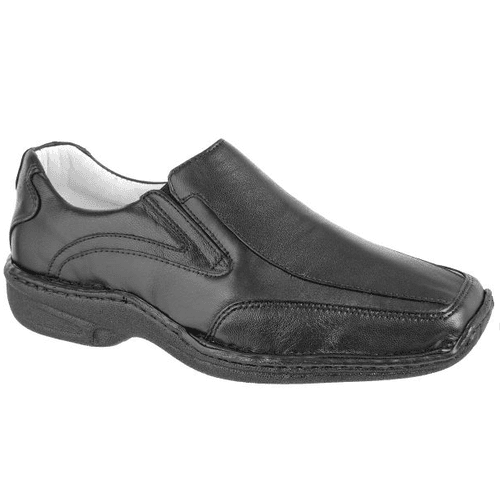 Sapato Social de Conforto Masculino Anatomico Pret - Top Franca Shoes | Calçados confortáveis em Couro