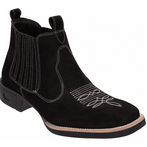 Bota Texana Country Feminina Rodeio de Couro Nobuc... - Top Franca Shoes | Calçados confortáveis em Couro