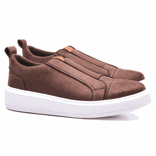 Sapatênis Masculino Franshoes Full Camurça Café co... - FRANSHOES