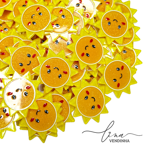 Sol Acrílico Glitter (2Uni.) - VENDINHA LINA