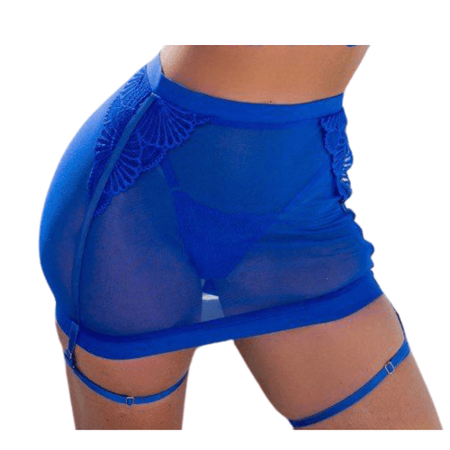 Saia Fetiche Paris Azu - Viúva Negra Underwear