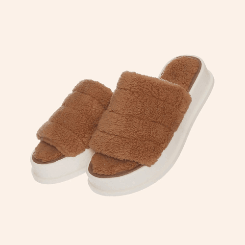 Pantufa Slider Caramel - Viúva Negra Underwear