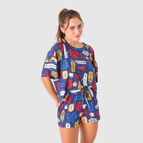 Pijama Curto Friends - Viúva Negra Underwear