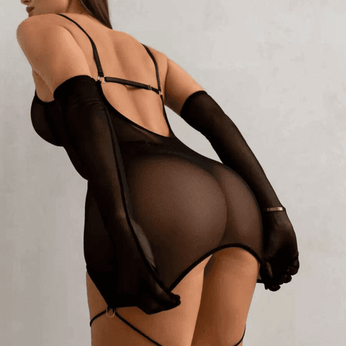 Camisola Lady - Preto - Viúva Negra Underwear