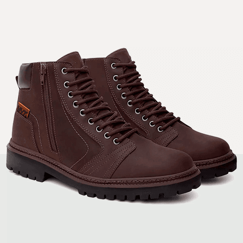 BOTA COTURNO MASCULINO VNT NEBRASKA II BROWN - 360... - VNTBOOTS