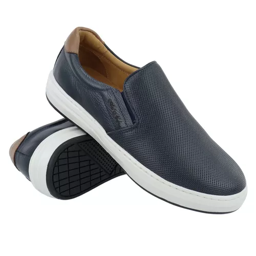 Sapatênis Masculino Iate 100% Couro Marinho - Ref. 3102 - ART NOBRE CALÇADOS ONLINE