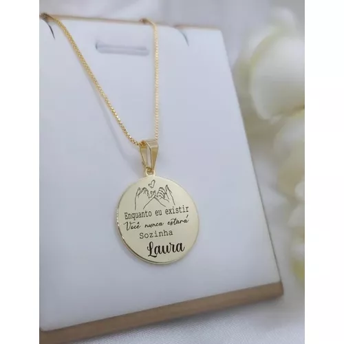 Colar Com Frase Personalizada De Amizade Banhado à... - A S JOIAS E SEMIJOIAS