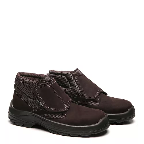 BVNN BOTINA VELCRO NOBUCK MARROM CAFÉ - Bracol