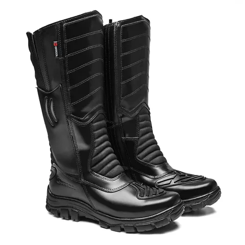 DRAGON BPBL BOTA ZÍPER COURO HIDROFUGADO PRETA - Bracol